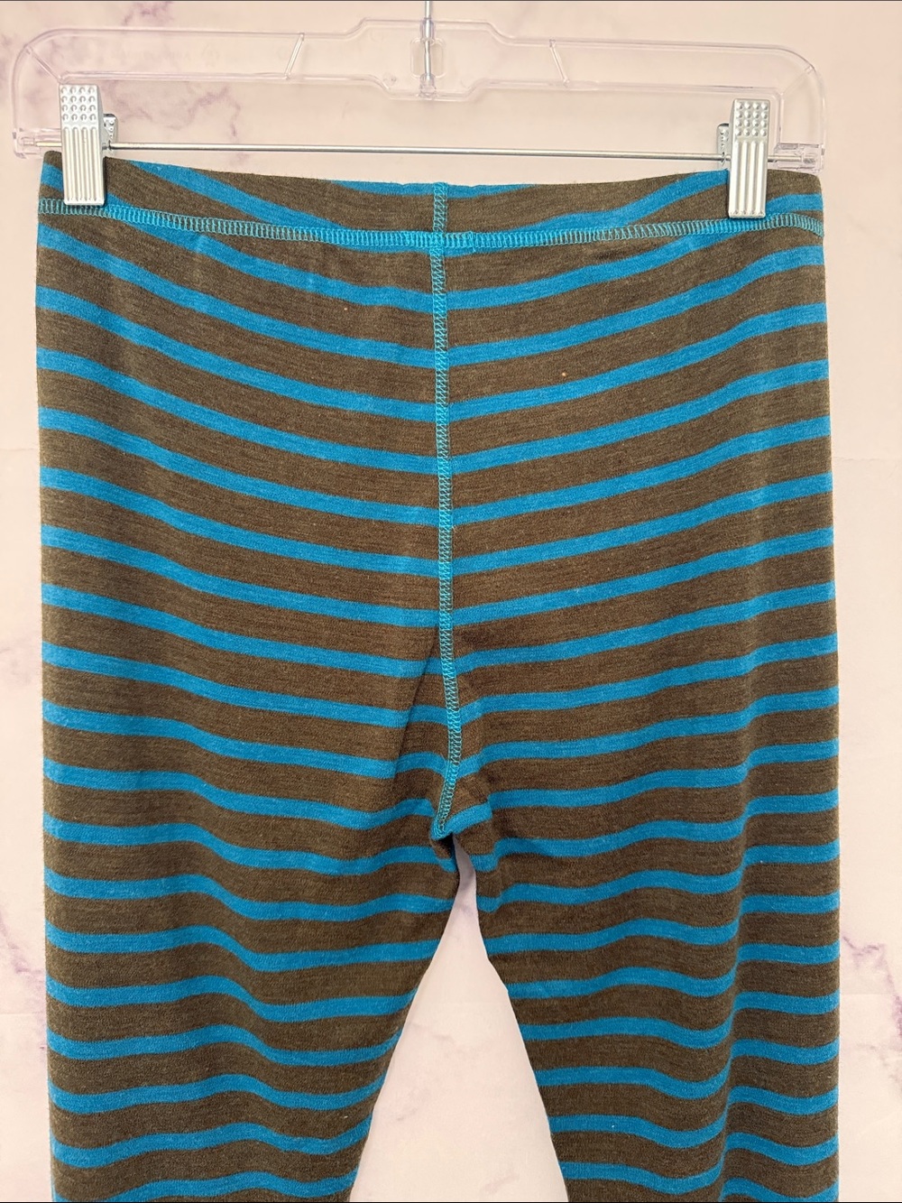 SMARTWOOL Classic Thermal Base Layer Merino Wool Bottoms Heather Black/Blue Med - Picture 6 of 10